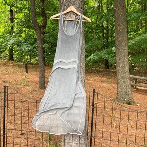 Unique Runway DKNY Summer Dress, M, Distressed Shades of Gray